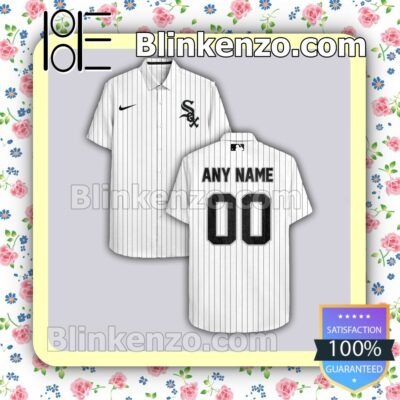 Personalized Chicago White Sox White Summer Hawaiian Shirt, Mens Shorts a