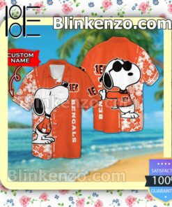 Personalized Cincinnati Bengals & Snoopy Mens Shirt, Swim Trunk