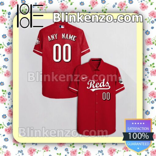 Personalized Cincinnati Reds Red Gift For Fans Summer Hawaiian Shirt, Mens Shorts