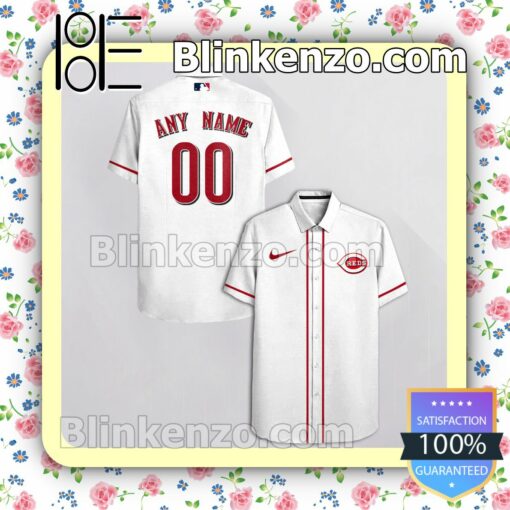 Personalized Cincinnati Reds White Gift For Fans Summer Hawaiian Shirt, Mens Shorts
