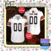 Personalized Cleveland Browns Football Team White Summer Hawaiian Shirt, Mens Shorts