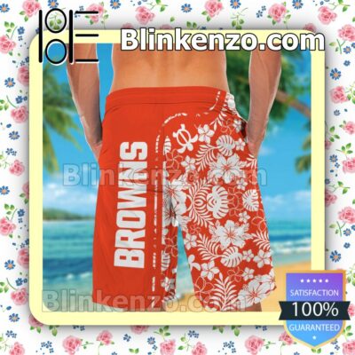Personalized Cleveland Browns & Snoopy Mens Shirt, Swim Trunk a