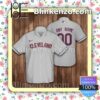 Personalized Cleveland Indians Baseball Grey Summer Hawaiian Shirt, Mens Shorts