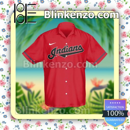 Personalized Cleveland Indians,Cleveland Guardians Baseball Red Summer Hawaiian Shirt, Mens Shorts a