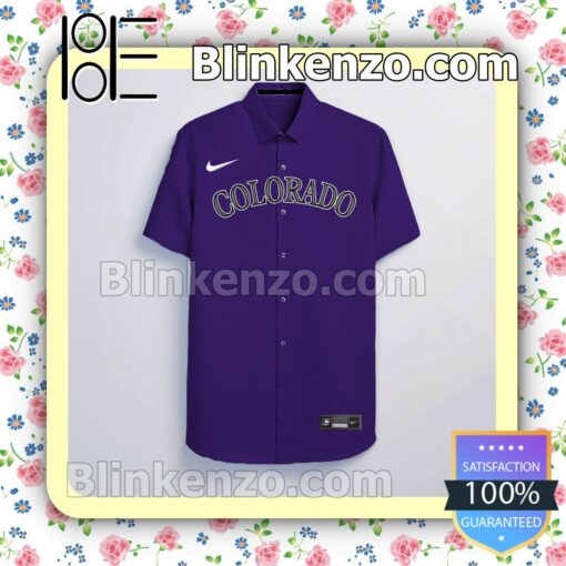 Personalized Colorado Rockies Purple Gift For Fans Summer Hawaiian Shirt, Mens Shorts