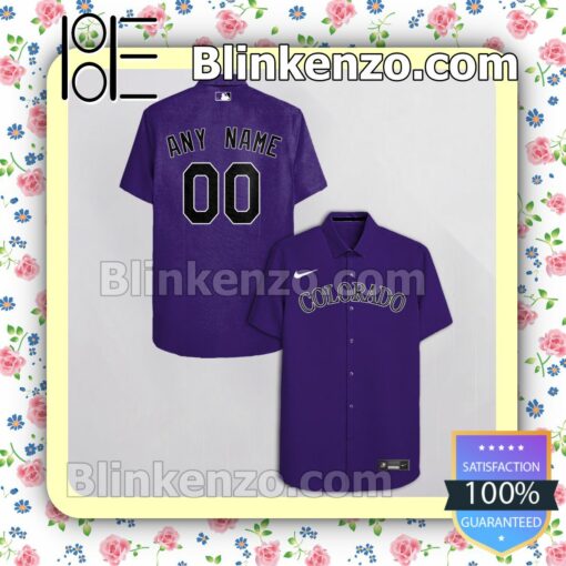 Personalized Colorado Rockies Purple Gift For Fans Summer Hawaiian Shirt, Mens Shorts a