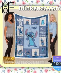 Personalized Cute Stitch Customized Handmade Blankets b