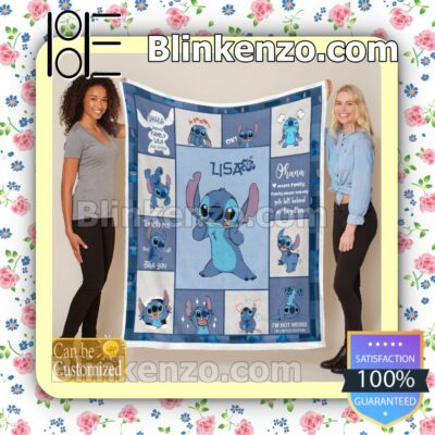 Personalized Cute Stitch Customized Handmade Blankets b
