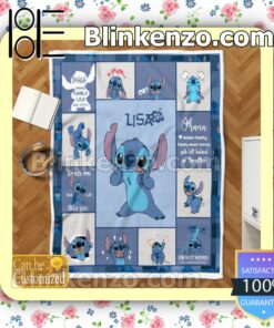 Personalized Cute Stitch Customized Handmade Blankets c
