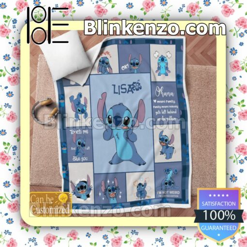 Personalized Cute Stitch Customized Handmade Blankets x