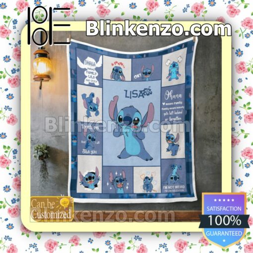 Personalized Cute Stitch Customized Handmade Blankets y
