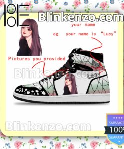 Personalized Demon Slayer Shinobu Kocho Custom Anime Air Jordan 1 Mid Shoes