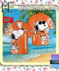 Personalized Denver Broncos & Snoopy Mens Shirt, Swim Trunk