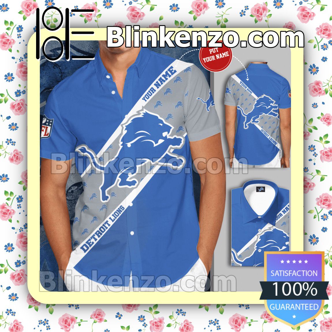 Men's Detroit Lions 3D Polo Shirt, Detroit Lions Christmas Gifts - T-shirts  Low Price