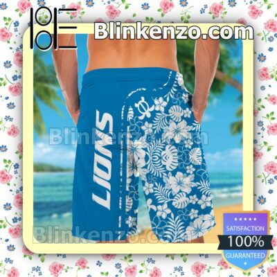 Personalized Detroit Lions & Mickey Mouse Mens Shirt, Swim Trunk a