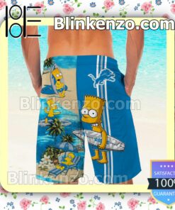 Personalized Detroit Lions Simpsons Mens Shirt, Swim Trunk a