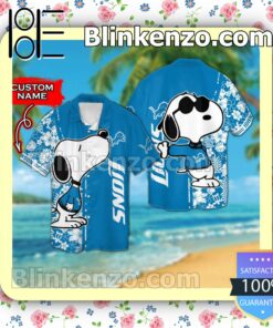 Personalized Detroit Lions & Snoopy Mens Shirt, Swim Trunk