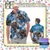 Personalized Detroit Lions Tropical Floral America Flag Aloha Mens Shirt, Swim Trunk