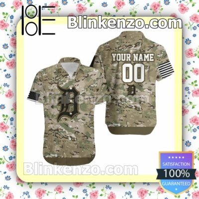 Personalized Detroit Tigers Camouflage Veteran 3d Summer Shirt
