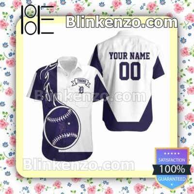 Personalized Detroit Tigers Mix White And Purple Summer Shirt