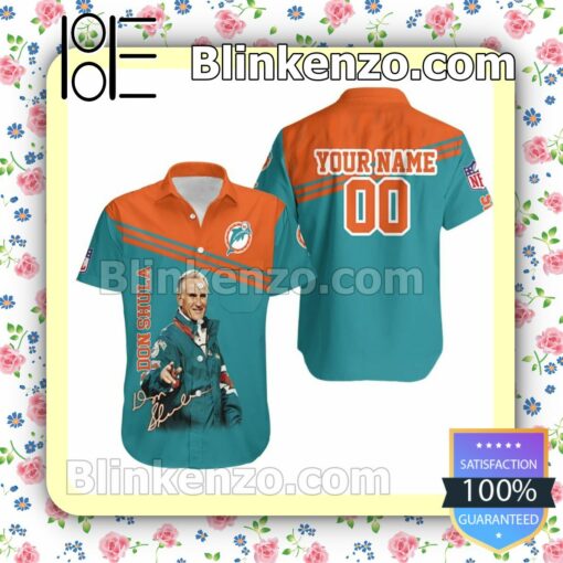 Personalized Don Shula Miami Dolphins Coach Signed Achievement Legend Summer Shirt