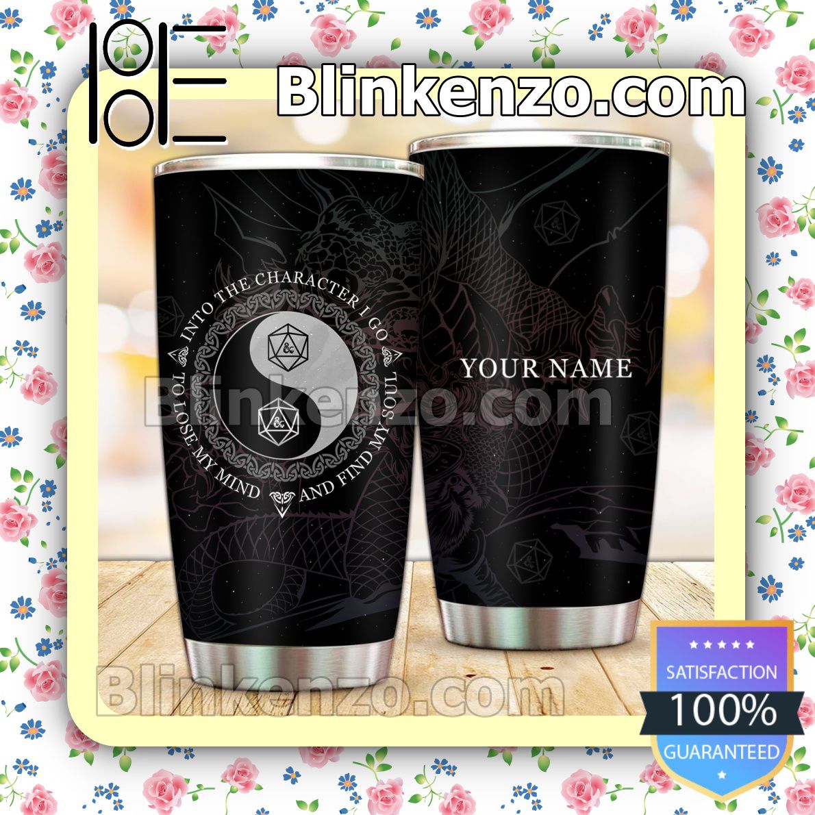 Personalized Dungeons Into The Character I Go To Lose My Mind And Find My Soul 30 20 Oz Tumbler