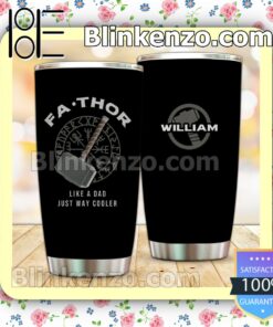 Personalized Fa-thor Like A Dad Just Way Cooler Black 30 20 Oz Tumbler a
