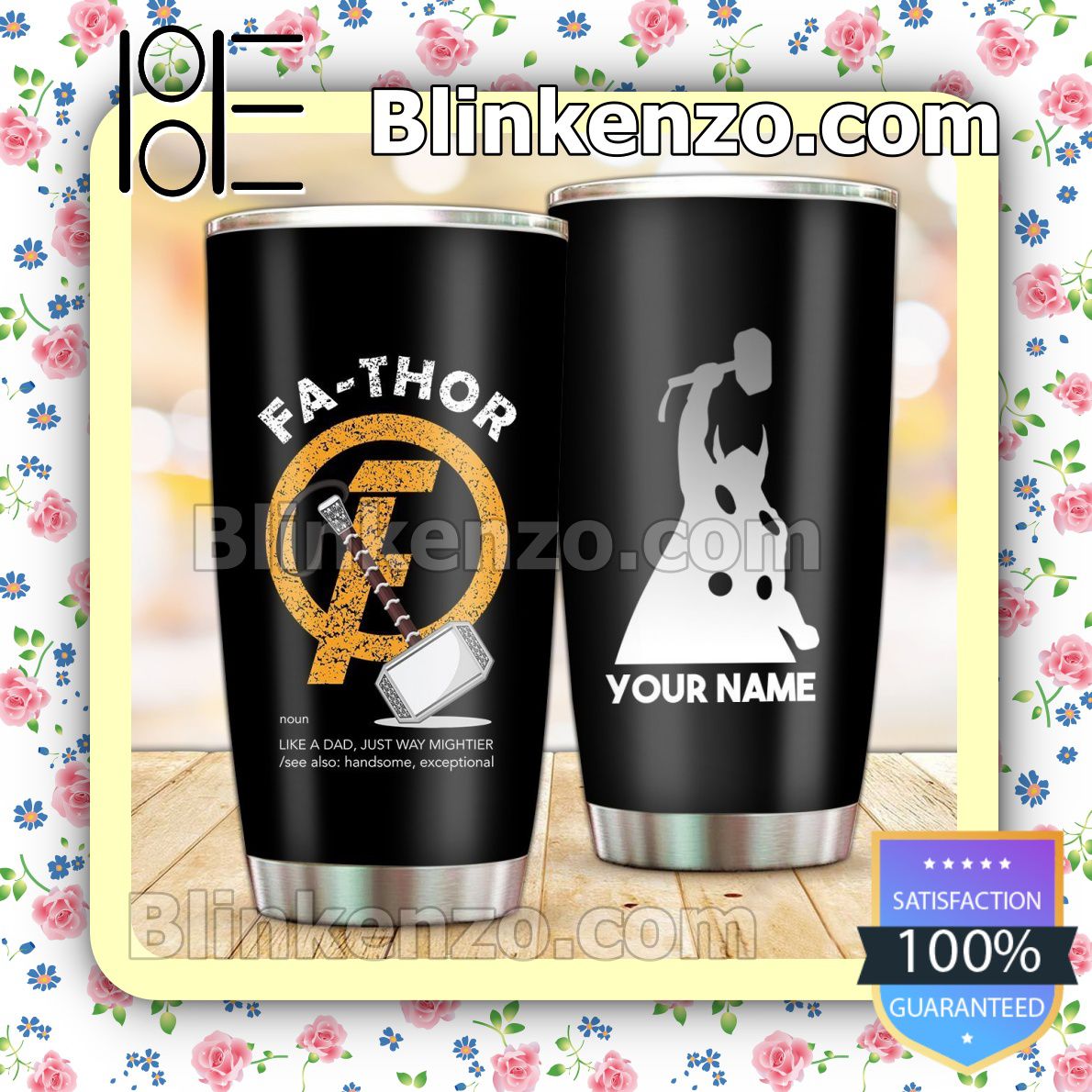 Personalized Fa-thor Like A Dad Just Way Mightier 30 20 Oz Tumbler