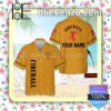 Personalized Fireball Cinnamon Whisky Yellow Summer Hawaiian Shirt, Mens Shorts