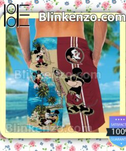 Personalized Florida State Seminoles Mickey Mens Shirt, Swim Trunk a