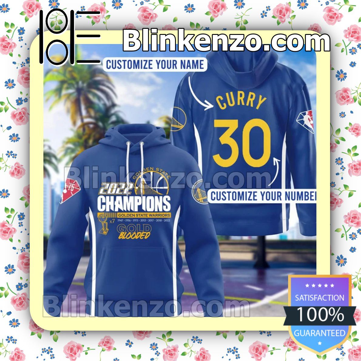 Top Selling Personalized Golden State Warriors 7 Times Champions Gold Blooded Hoodies, Long Sleeve Shirt