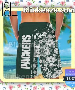 Personalized Green Bay Packers & Mickey Mouse Mens Shirt, Swim Trunk a