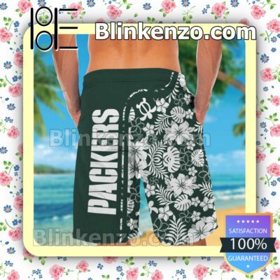 Personalized Green Bay Packers & Mickey Mouse Mens Shirt, Swim Trunk a