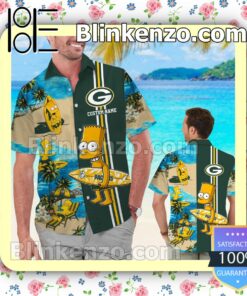 Personalized Green Bay Packers Simpsons Mens Shirt, Swim Trunk