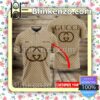 Personalized Gucci Monogram With Big Brown Logo Embroidered Polo Shirts
