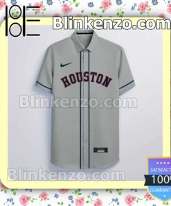 Personalized Houston Astros Gray Summer Hawaiian Shirt, Mens Shorts