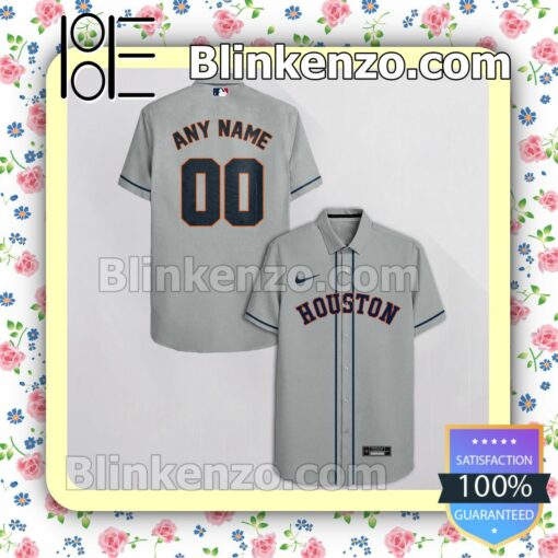 Personalized Houston Astros Gray Summer Hawaiian Shirt, Mens Shorts a