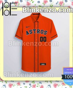 Personalized Houston Astros Orange Summer Hawaiian Shirt, Mens Shorts