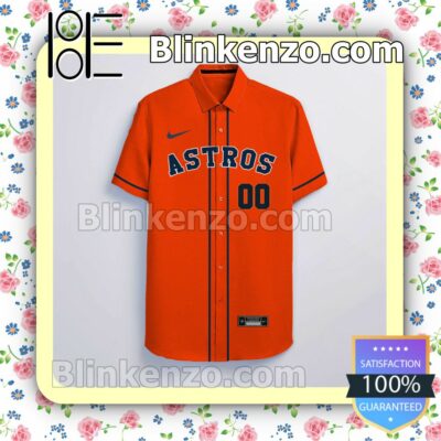 Personalized Houston Astros Orange Summer Hawaiian Shirt, Mens Shorts