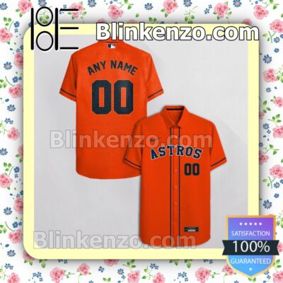 Personalized Houston Astros Orange Summer Hawaiian Shirt, Mens Shorts a
