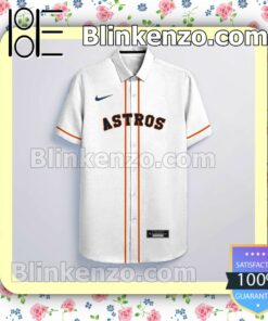 Personalized Houston Astros White Logo Branded Summer Hawaiian Shirt, Mens Shorts