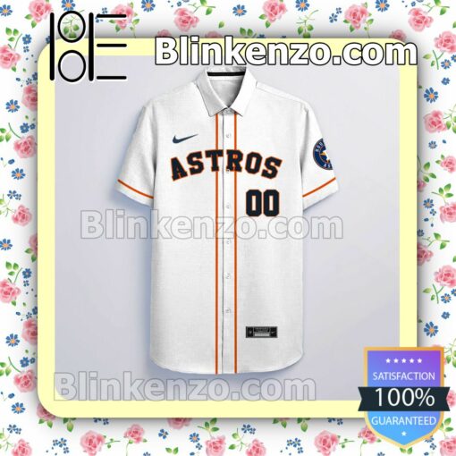 Personalized Houston Astros White Summer Hawaiian Shirt, Mens Shorts
