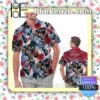 Personalized Houston Texans Tropical Floral America Flag Aloha Mens Shirt, Swim Trunk