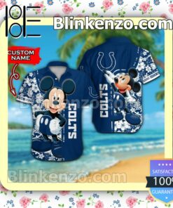Personalized Indianapolis Colts & Mickey Mouse Mens Shirt, Swim Trunk