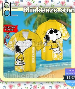 Personalized Iowa Hawkeyes & Snoopy Mens Shirt, Swim Trunk