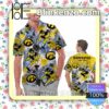 Personalized Iowa Hawkeyes Tropical Floral America Flag For NCAA Football Lovers Mens Shirt, Swim Trunk