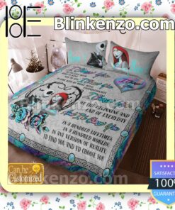 Personalized Jack And Sally I Choose You Queen King Quilt Blanket Set c