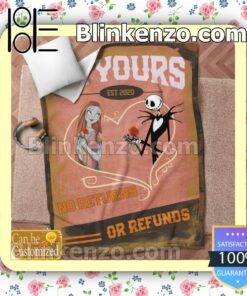 Personalized Jack And Sally I'm Yours No Returns Or Refunds Customized Handmade Blankets x