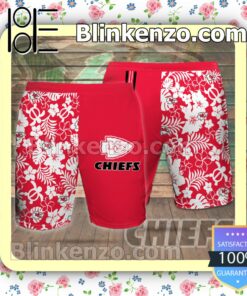 Personalized Kansas City Chiefs Flowery Red Summer Hawaiian Shirt, Mens Shorts a