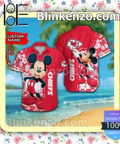 Personalized Kansas City Chiefs & Mickey Mouse Mens Shirt, Swim Trunk